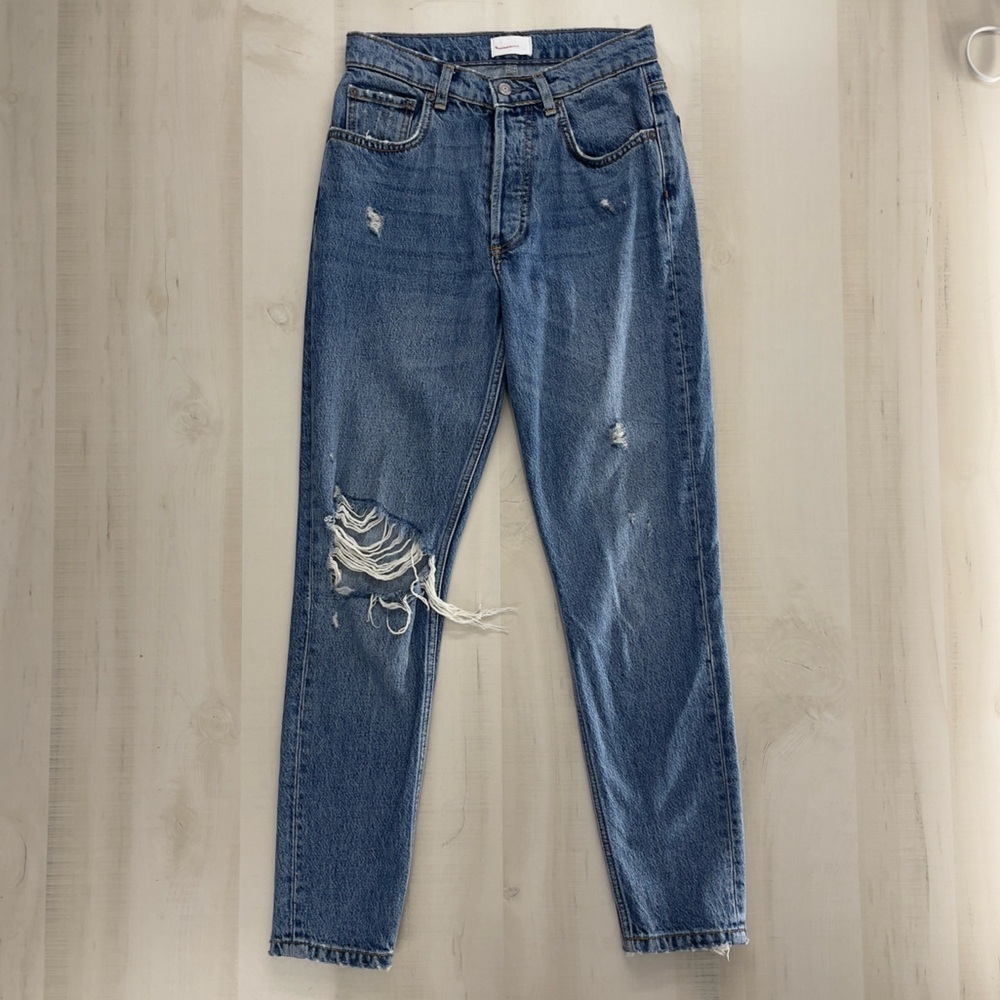 BOYISH denim high rise jeans cotton blue distressed 26